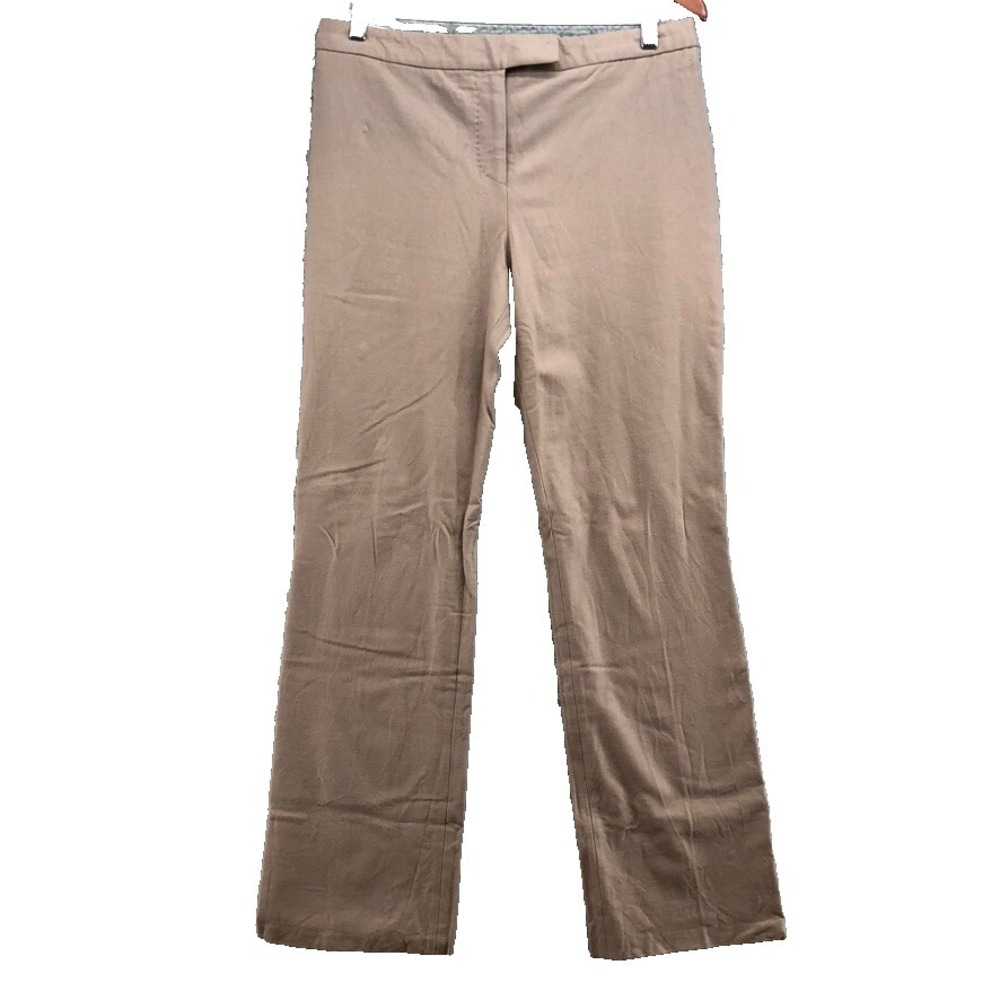 Alexander McQueen Wool Dress Pants Womens 46 12 Beige High Rise Career Teacher